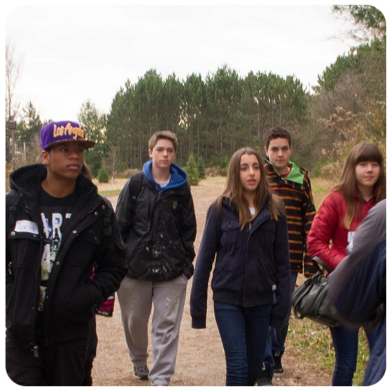 high school students visit Kortright Centre