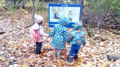 Nature School students take story walk at Kortright Centre