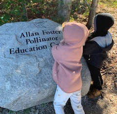 preschoolers explore the Allan Foster Memorial Garden at Kortright Centre